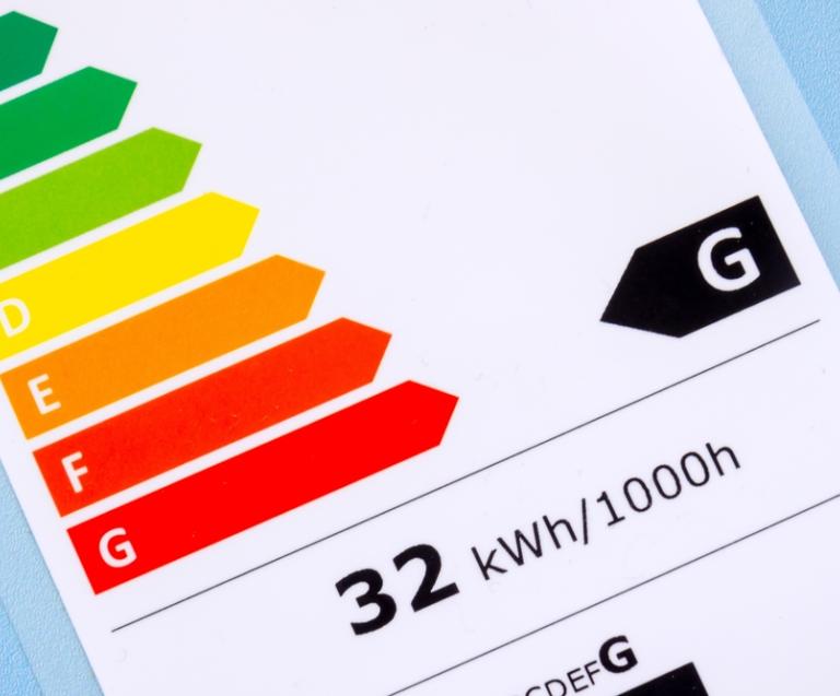 Loi Climat et Résilience : Étiquette énergétique DPE indiquant une performance énergétique classée G, représentant une forte consommation d’énergie.