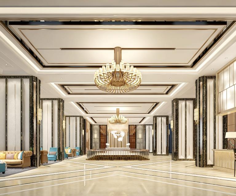 Chambres d’hôtel exceptionnelles dans un hôtel de luxe avec lobby design et services haut de gamme