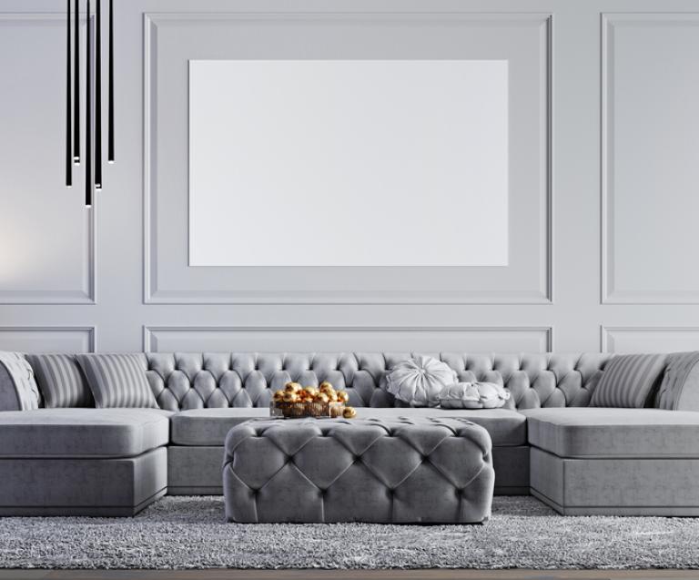 Intérieur élégant d'un salon luxueux illustrant l’environnement locatif concerné par l'imposition des revenus fonciers