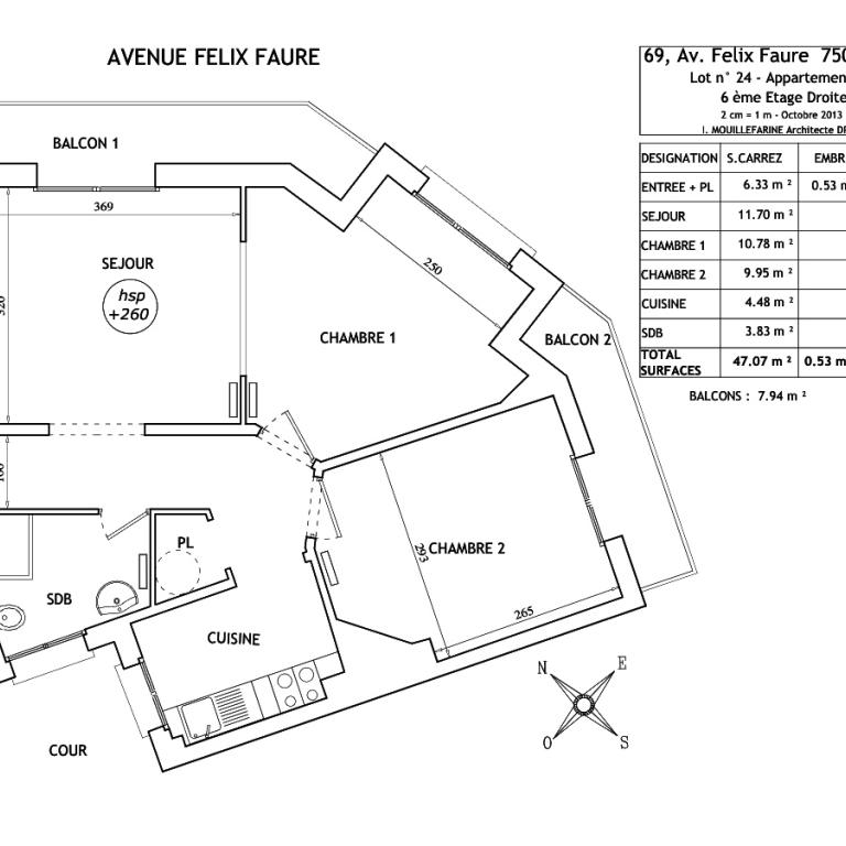 A LOUER FÉLIX FAURE 3 P 