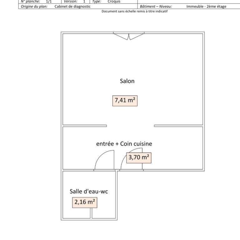 A LOUER STUDIO 25m² AU  SOL/ 13.27 m² LOI  BOUTIN NANTERRE REFAIT NEUF