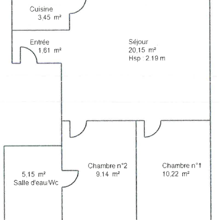 A LOUER 3 Pièces  50m² CLICHY 92110 REFAIT NEUF