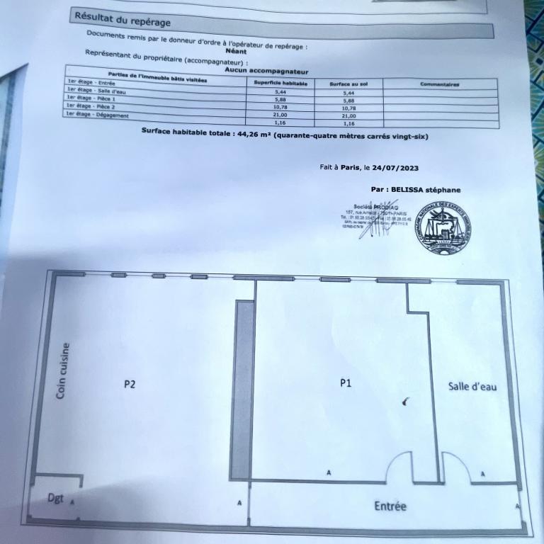 A LOUER 75011 PARIS 2P MENILMONTANT