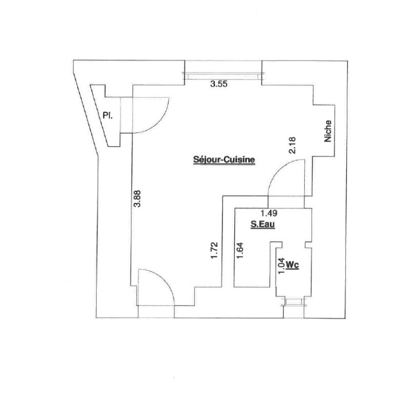 Paris 75002 Opéra Comique/Richelieu Drouot  Studio 14m² Opéra comique