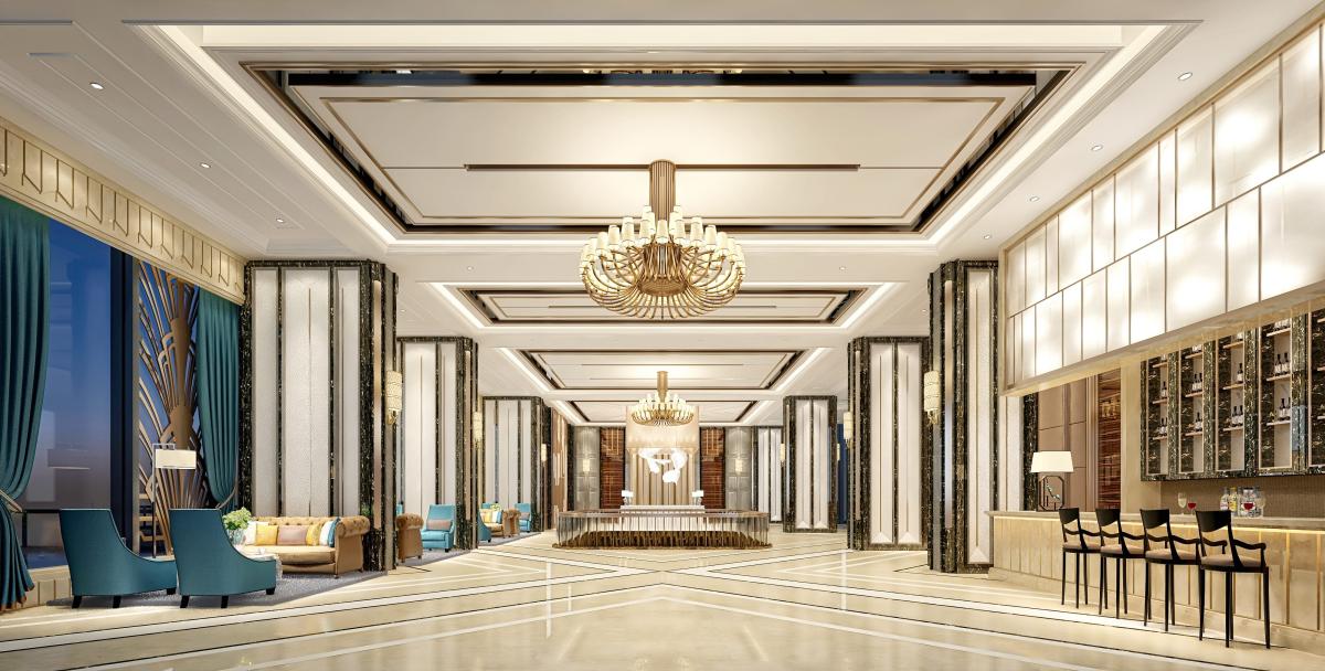 Chambres d’hôtel exceptionnelles dans un hôtel de luxe avec lobby design et services haut de gamme