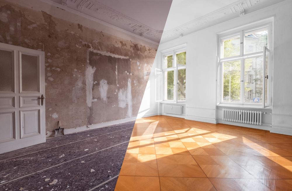 Travaux en location avant après dans un appartement rénové