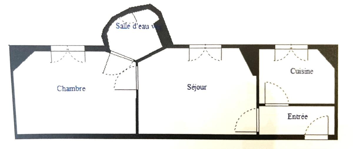 A LOUER   2P PARIS XVème 31.23m²  REFAIT NEUF