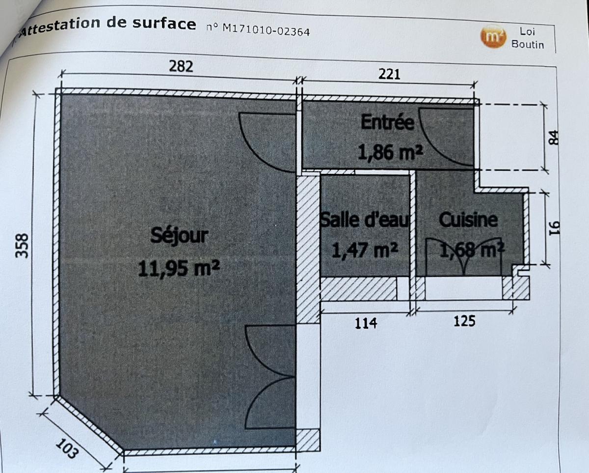 Paris  XVème, Javel/Boucicaut, Studio de 16,92m²