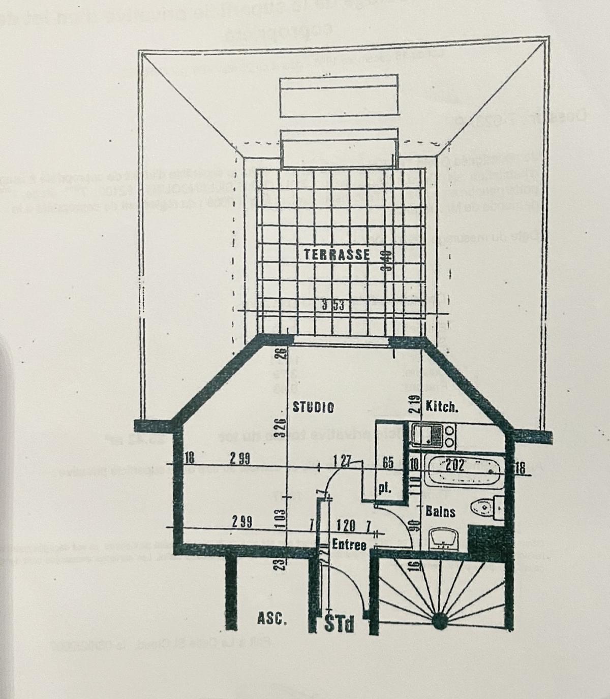 À LOUER  GRAND STUDIO 26.42m2 + TERRASSE DE 18m2 BOULOGNE BILLANCOURT. 