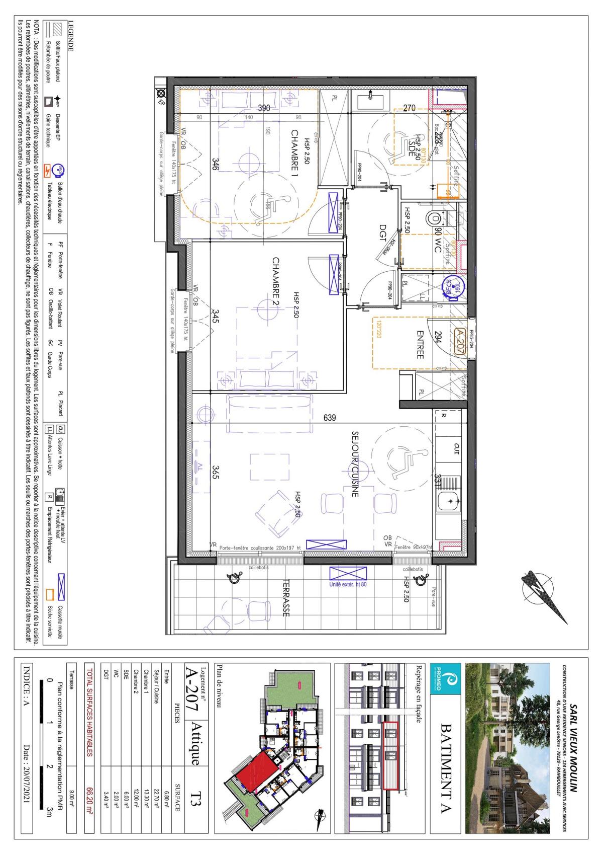 A LOUER 3P MEUBLE NEUF 