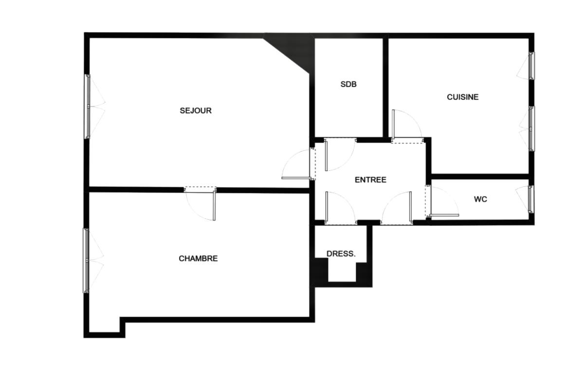 A louer 75007 Paris 2P rénové quartier sèvres Babylone  