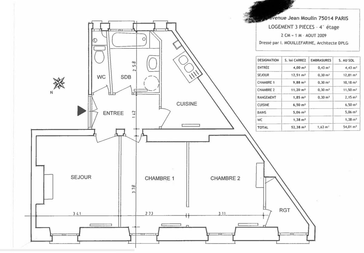 Paris XIVème, Porte Orléans 3Pièces