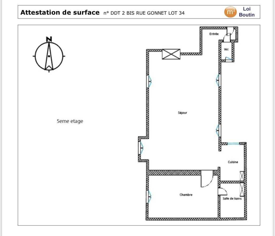2 P rénové  rue Gonnet 