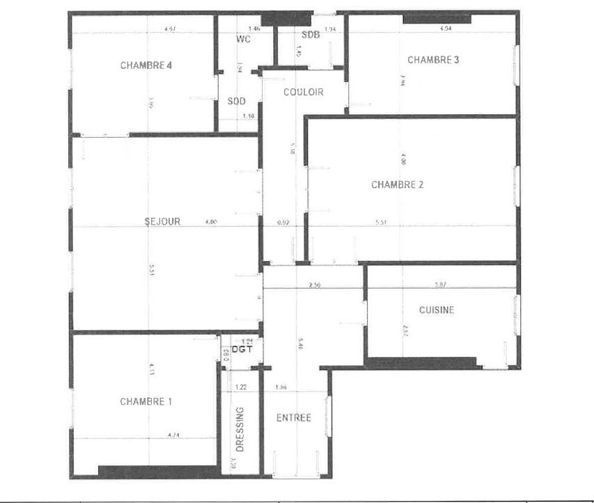 Paris VIIème, Solférino 5 Pièces de 147,43 m²