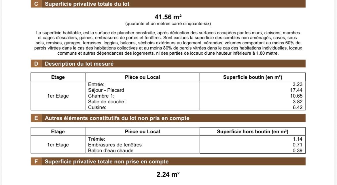 Paris 3ème RAMBUTEAU 2Pièces 41,56 m²
