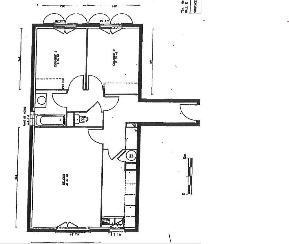 Montrouge (92120) Chatillon Montrouge, 3 pièces de 63,91 m²  avec Parking