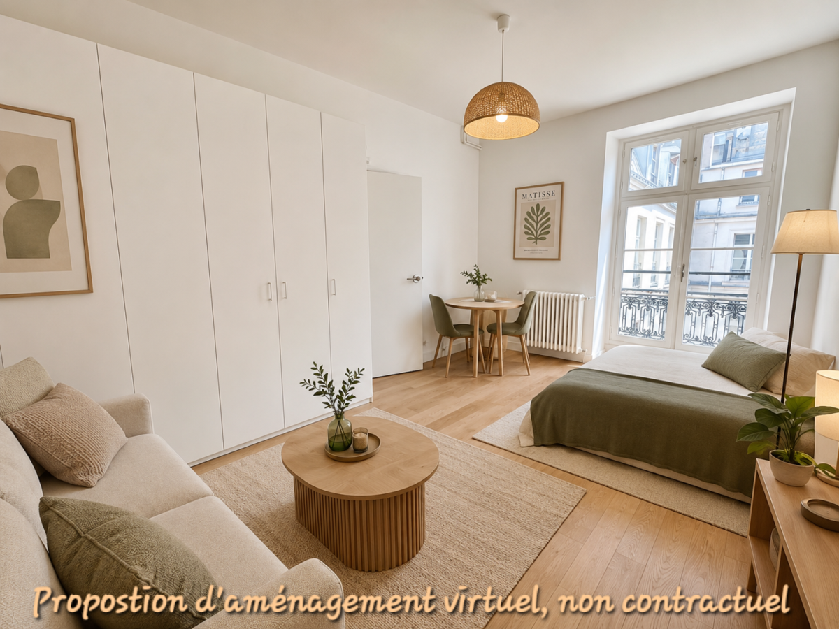 A LOUER STUDIO 34.18m² PARIS VIIIème GEORGES V . REFAIT NEUF 