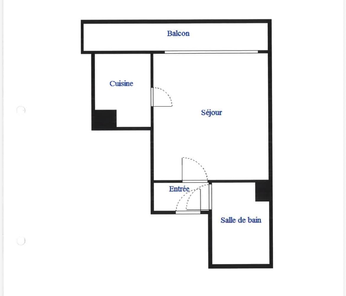 Paris XVème, rue de Vouillé, Studio entièrement refait à neuf    avec Balcon et parking