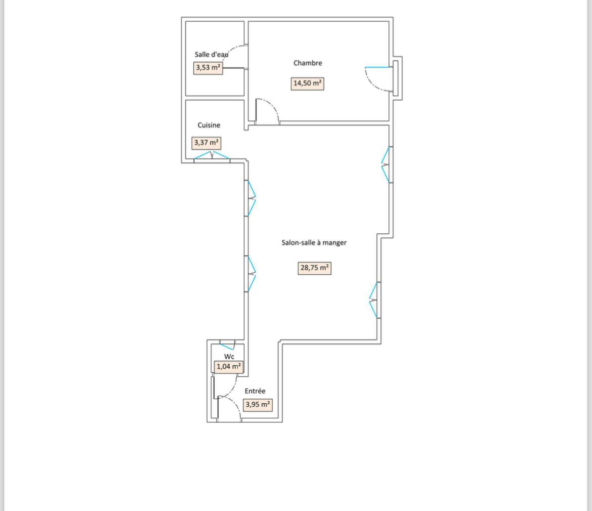 Paris XIème, Entre Faidherbe Chaligny , 2Pièces de 55,14m²